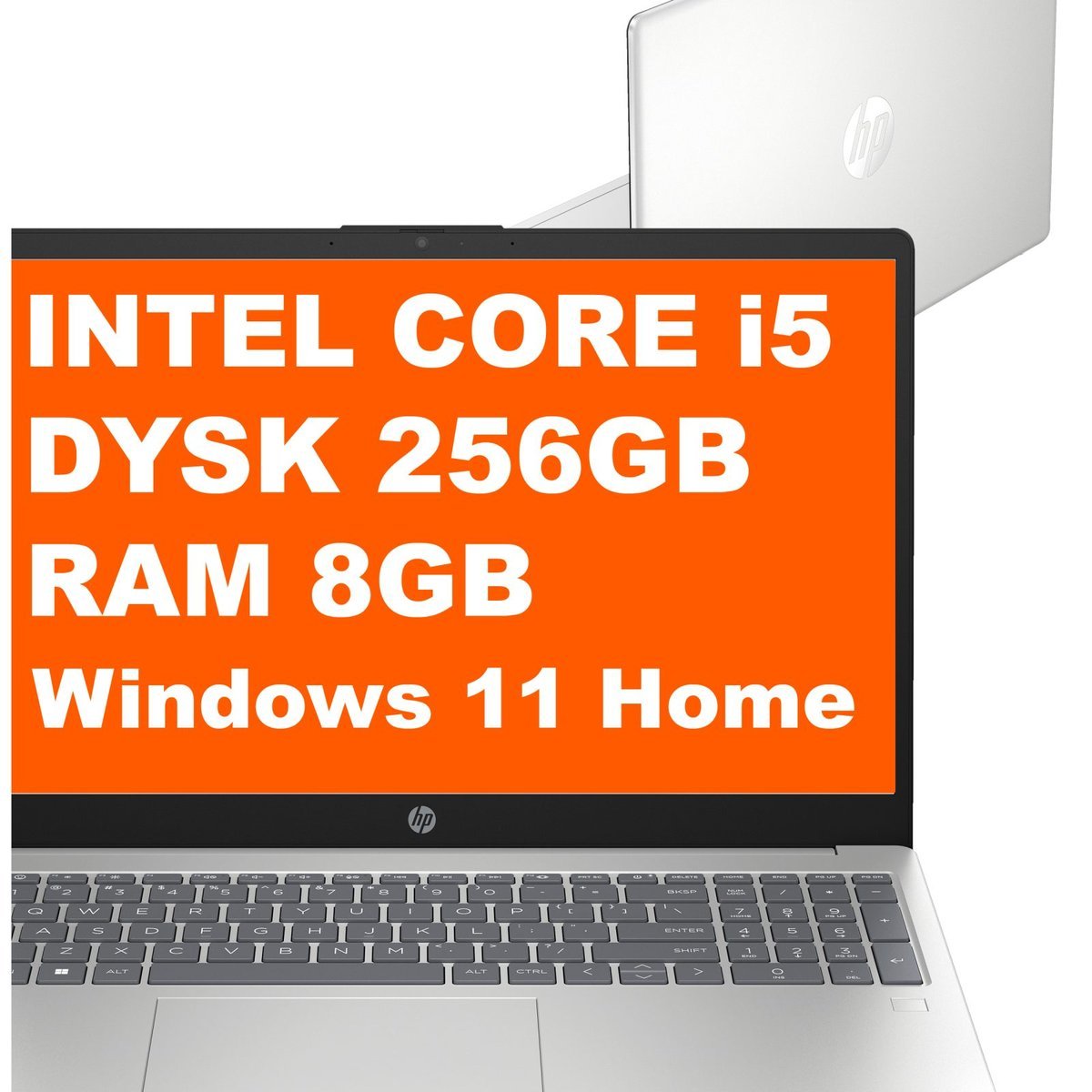 HP 15-fd0025st / 7X8S7UA / Intel i5 / 8GB / 256GB / Intel Iris Xe / FullHD / Win 11 / Srebrny