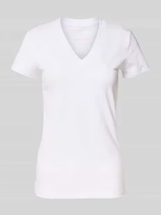 T-shirt z obszyciem ozdobnymi kamieniami z logo - Koszulki i topy damskie - miniaturka - grafika 1