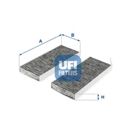 Filtry kabinowe - Filtr, wentylacja przestrzeni pasażerskiej UFI Filtry 54.287.00 - miniaturka - grafika 1