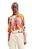 Swetry damskie - Desigual Sweter damski fotina_pull sweter, czerwony, L - miniaturka - grafika 1