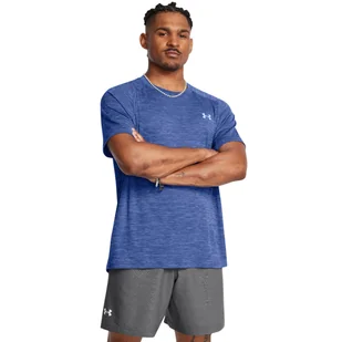 Męska koszulka treningowa Under Armour UA Tech Textured SS - niebieska - UNDER ARMOUR - Koszulki sportowe męskie - miniaturka - grafika 1
