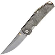 Scyzoryki - GIANT MOUSE ACE Clyde, (NOWOŚĆ) Zielone płótno / Mosiężny backspacer i kołek na kciuk / ostrze z wyk - miniaturka - grafika 1