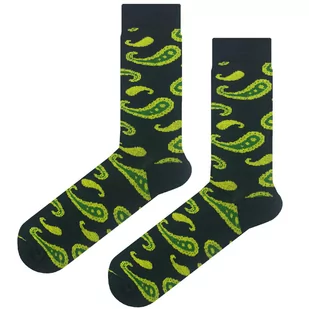 Skarpety zielone w paisley EM 1 - EM Men's Accessories - Skarpetki męskie - miniaturka - grafika 1