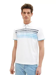 Koszulki męskie - TOM TAILOR Męska koszulka polo, 20000-biała, XL, 20000 – biały, XL - grafika 1