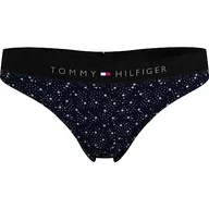 Majtki damskie - Tommy Hilfiger Damskie stringi z nadrukiem, Constellation Black, S - miniaturka - grafika 1