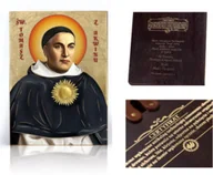 Ikony i obrazy sakralne - Ikona religijna Święty Tomasz z Akwinu - miniaturka - grafika 1