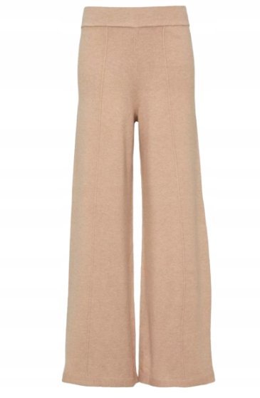 S.OLIVER BEŻOWE SPODNIE CASUAL Z WYSOKIM STANEM I SZWAMI 44 XQA