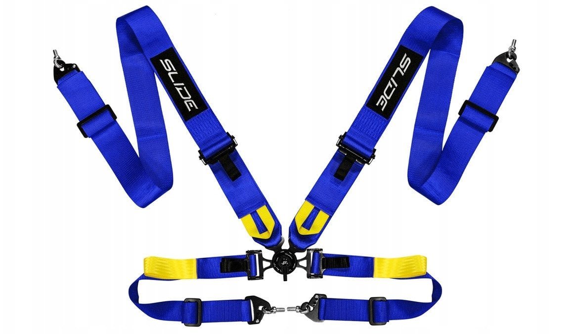 Pasy sportowe Slide V2 Quick Ciemno Niebieskie 4P 3