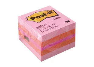 Post-It KOSTKA SAMOP. MINI 51x51mm 1x400k RÓŻOWA - Etykiety samoprzylepne i bloki etykiet - miniaturka - grafika 2