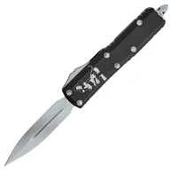 Noże - Nóż automatyczny OTF Microtech UTX-85 D/E Steamboat Willie Signature Black Aluminium, Antique White M390 by Tony Marfione (232-1SB) - miniaturka - grafika 1