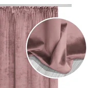 Zasłony - Zasłona 140 x 270 Dekoracyjna Velvet Soft Pudrowy - miniaturka - grafika 1