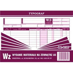 Typograf WZ A5 01181 - Druki akcydensowe - miniaturka - grafika 2