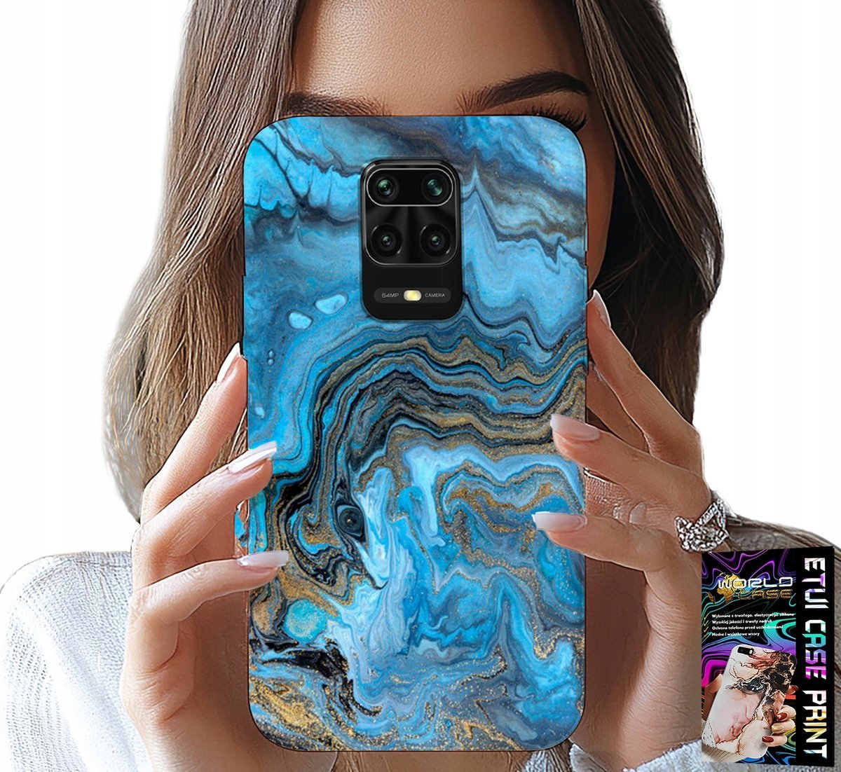 ETUI DO XIAOMI NOTE 9 PRO / 9S - MARMURKOWE WZORY OBUDOWA CASE + FOLIA