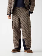 Spodnie męskie - Guess Spodnie materiałowe 179583 Beżowy Regular Fit - miniaturka - grafika 1