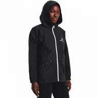 Kurtki damskie - Damska kurtka treningowa Under Armour UA Rush Woven Nov Jacket - czarna - miniaturka - grafika 1