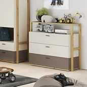 Komody dla dzieci - Komoda beżowo truflowa Lenny - miniaturka - grafika 1