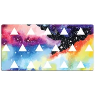 Podkładki na biurko - Podkładka na biurko Kosmiczne trójkąty 120x60 cm, Dywanomat - miniaturka - grafika 1