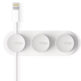 Elago Magnetyczny Uchwyt Klips Organizer Do Kabli, Biały - Kable - miniaturka - grafika 1