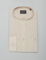 Koszule męskie - koszula lentini 00392 długi rękaw beżowy slim fit - miniaturka - grafika 1