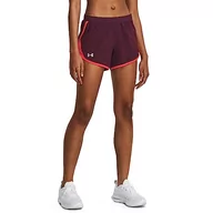 Spodenki damskie - Under Armour Szorty damskie, Ciemnobordowy/Beta/Odblaskowy, XS-S - miniaturka - grafika 1