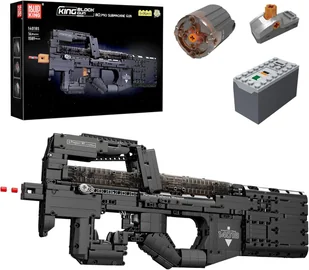 KLOCKI MOULD KING 14018S BROŃ PISTOLET MASZYNOWY P90 SUBMACHINE GUN 1668 EL - Klocki - miniaturka - grafika 1
