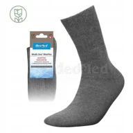 Skarpetki męskie - Skarpetki zdrowotne frotte bezuciskowe na obrzęki nóg MaxFlex Szary 44-46 - miniaturka - grafika 1