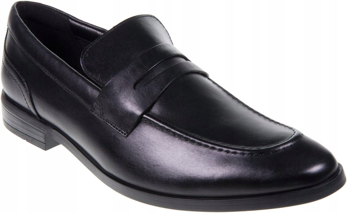 CLARKS ELEGANCKIE CZARNE PÓŁBUTY MĘSKIE ZE SKÓRY NATURALNEJ 47 26GA