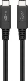 Kabel USB Goobay USB-C - USB-C 0.8 m Czarny - Kable USB - miniaturka - grafika 1
