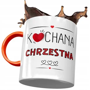 Kubek Pomarańczowy Dla Chrzestnej na Urodziny z Nadrukiem ze Zdjęciem + Opakowanie na prezent (wzór 03) - Kubki Kubek Pomarańczowy Dla Chrzestnej na Urodziny z Nadrukiem ze Zdjęciem + Opakowanie na prezent (wzór 03) - Kubki - miniaturka - grafika 1
