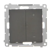 Wyłączniki światła i elektryczne - Kontakt Simon Ściemniacz do LED ściemnialnych klawiszowy Simon 55 - czarny mat - miniaturka - grafika 1