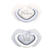 Smoczki uspokajające - canpol Babies Canpol Baby smoczek silikonowy 0-6m-cy symetryczny Royal baby 2szt - miniaturka - grafika 1