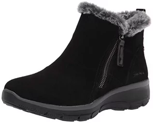 Botki damskie - Skechers Damskie botki z zamkiem błyskawicznym, czarne, rozmiar 8,5 US, Czarny, 38.5 EU - grafika 1