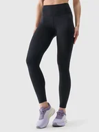 Spodnie sportowe damskie - 4F Legginsy sportowe w kolorze czarnym - miniaturka - grafika 1