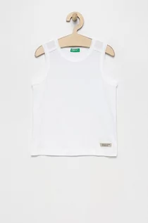 Koszulki i topy damskie - Benetton United Colors of United Colors of t-shirt bawełniany kolor biały gładki - grafika 1