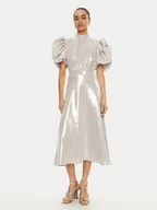 Sukienki - ROTATE Sukienka koktajlowa 113871 Srebrny Regular Fit - miniaturka - grafika 1