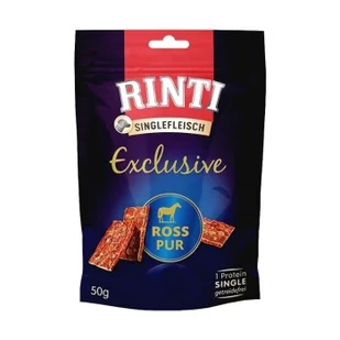 RINTI Singlefleisch Exclusive Snack Pur 2 x 50 g Rumak - Przysmaki dla psów - miniaturka - grafika 1