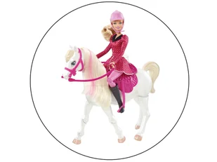 Dekoracyjny opłatek tortowy Barbie - 20 cm - Ciasta i półprodukty do ciast - miniaturka - grafika 1