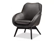 Fotele - Komfortowy Fotel Z Połyskującego Weluru Mers Czarny Czarny - miniaturka - grafika 1