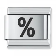 Charmsy - Murrano ITALIAN CHARMS Znak "procent" IH-052 - miniaturka - grafika 1