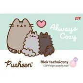 Szkolne artykuły papiernicze - Unipap Blok techniczny biały A4 Pusheen 10 kartek - miniaturka - grafika 1