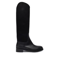 Kozaki damskie - Oficerki Max Mara Cavalierewk 2524796112600 Czarny - miniaturka - grafika 1