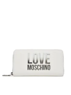 LOVE MOSCHINO Duży Portfel Damski JC5730PP0MKD0100 Biały - Portfele - miniaturka - grafika 1