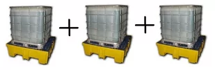 Arengo Paleta wanna wychwytowa, wysokoprofilowa, składowanie 4 beczki 200L lub pojemnik IBC/KTC, 510l (wymiary: 1320x1320x430 mm) 09880955 - 3 szt. rabat 10% - Skrzynki i torby narzędziowe - miniaturka - grafika 1