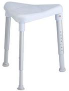 Akcesoria dla osób starszych i niepełnosprawnych - Etac Edge - stołek prysznicowy z regulacją wysokości (narożne siedzisko) kol. błękitny - miniaturka - grafika 1