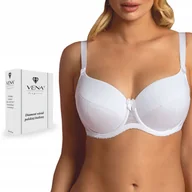 Biustonosze - Usztywniany Biustonosz Vena Vb-231 Full Cup Biały - miniaturka - grafika 1