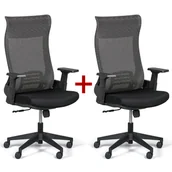 Fotele i krzesła biurowe - Krzesło biurowe HARPER 1+1 GRATIS, szare - miniaturka - grafika 1