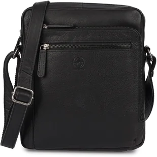 Torba skórzana czarna AMADEO VII - Torby męskie - miniaturka - grafika 1