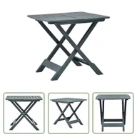 Stoły ogrodowe - The Living Store Składany stolik ogrodowy - zielony - 79x72x70 cm - plastik - Stół Ogrodowy - miniaturka - grafika 1