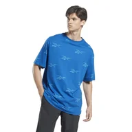 Koszulki męskie - Męska Koszulka z krótkim rękawem REEBOK RI AOP TEE IB8447 – Niebieski - miniaturka - grafika 1