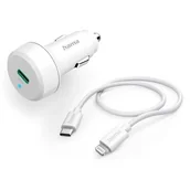 Ładowarki samochodowe - Hama Ładowarka samochodowa 201611 PD/Qualcomm 20W Biały - miniaturka - grafika 1